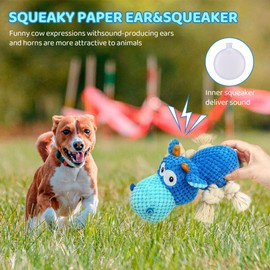 FVUUKOSIIT Durable Plush Dog Toy for Small, Medium, and Large Dogs - Interactive Squeaky Chew Toy for Fetch and Play