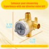 2Pcs R11000 Diverter Rough-In Shower Valve Brass Body, Compatible with