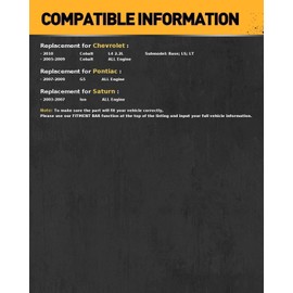 KAC Electronic Power Steering Rack and Pinion Assembly Compatible with 2005-2009 Cobalt/2010 Cobalt 2.2L, 2003-2007 Ion, 2007-2009 G5 Replace# 1G1811