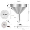 Kitchen Funnels 13cm Stainless Steel Funnel Set with Handle Filter