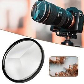 Excras Special Effects Filter, K10 Crystal, Camera Prism, Circular Prism, Optical Glass, Special Effects Filter, Film Effects, Triangle, Refraction, Photo Prism, For Photography, Rainbow Effects, Photography Tools, Accessories, Photoshop Effect, Beautiful, Convenient Installation, Includes Cleaning Cloth (29.7 ft)