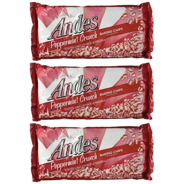 Andes, Peppermint Crunch Baking Chips, 10oz Bag (Pack of 3)