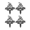 4Pcs Garden Gnome Plant Markers Durable Rustproof Decorative Metal Plant
