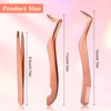 Ouligay Pack of 3 Eyelash Tweezers Applicator False Eyelash Tweezers