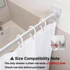 Adhesive Shower Curtain Rod Holder, 6 Pack Curtain Rod Bracket