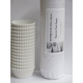 White Standard Size Cupcake Paper Baking Cup Liners- 2'' x 1-1/4=4.5 -APPX. 2 PACK 500= 1000 PACK
