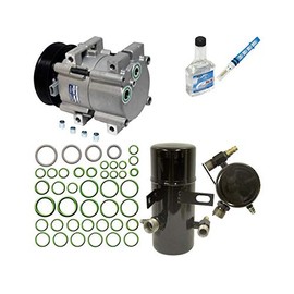 Marketplace Auto Parts A/C Compressor Kit - Compatible with 1994-1997 Ford F-350 7.3L V8 Turbo Diesel (with Fixed Orifice, Blue)