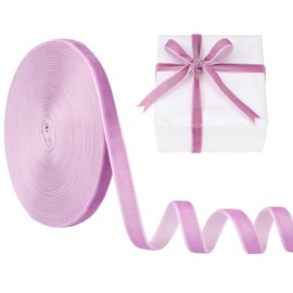 3/8 Inch Velvet Ribbon 10 Yards LVYOUIF Single-Sided Velvet Ribbon Trim Perfect for Christmas Trees Gift Wrapping Bouquets Wedding Decor and DIY Crafts Light Purple-82