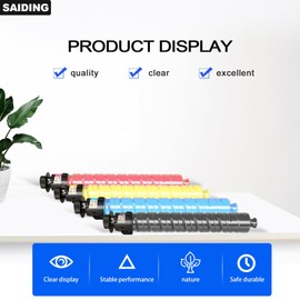 SAIDING IMC2000 IMC2500 Toner Cartridge Replacement for 842307 842308 842309 842310 Toner Replacement for Ricoh IM C2000 IM C2500 Printer.4-Pack.Black Cyan Magenta Yellow