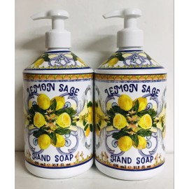 Home & Body Co. 2 Bottles HOBO ~ Lemon Sage Moisturizing Hand Soap 21.5 fl oz Each