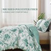 BedTreat Floral Duvet Cover Set Queen Size,3pcs Reversible Pattern-Solid Design
