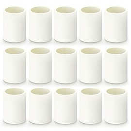 ERGAOBOY 15Pcs PVC Pipe Couplings, 1/2"（20MM PVC Straight Pressure Pipe Fittings, White Pipe Slip Socket Fitting Adapter Connector