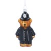 Gisela Graham Glass Policeman Teddy Hanging Decoration