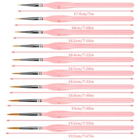 10 Piece Paint Brush Set Fine Brush Detail Brush Acrylic Brush Watercolour Small Thin Brush Set Acrylic Paints Model Making Brush for Artists Children Painting by Numbers Brush Watercolour Oil Acrylic
