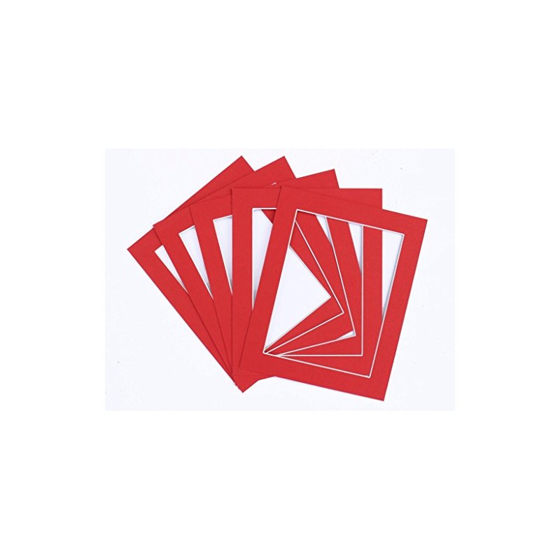 Frame Company Pack of 10 Red Mounts 6x4 for 4x3