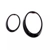car-attention Gloss Black Front Rear Emblem Badge Logo Trim 2PCS