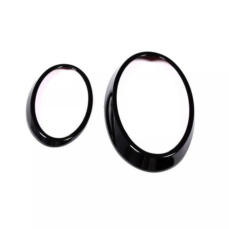 car-attention Gloss Black Front Rear Emblem Badge Logo Trim 2PCS