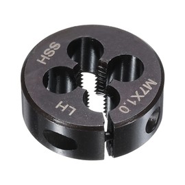 sourcing map Round Threading Die M7 x 1 Metric Thread 1" OD Adjustable Left Hand High-Speed Steel (HSS) Round Die Screw Thread Cutting Die for Thread Repair