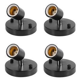 Portalámparas E27 Giratorio 180° E27 Metálica 4 Unidades