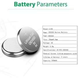 LiCB 10 Pack CR2450 Battery 3V Lithium CR 2450