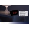 TFA Dostmann ICON 60.2543 Digital Radio-Controlled Alarm Clock, Plastic, Black,