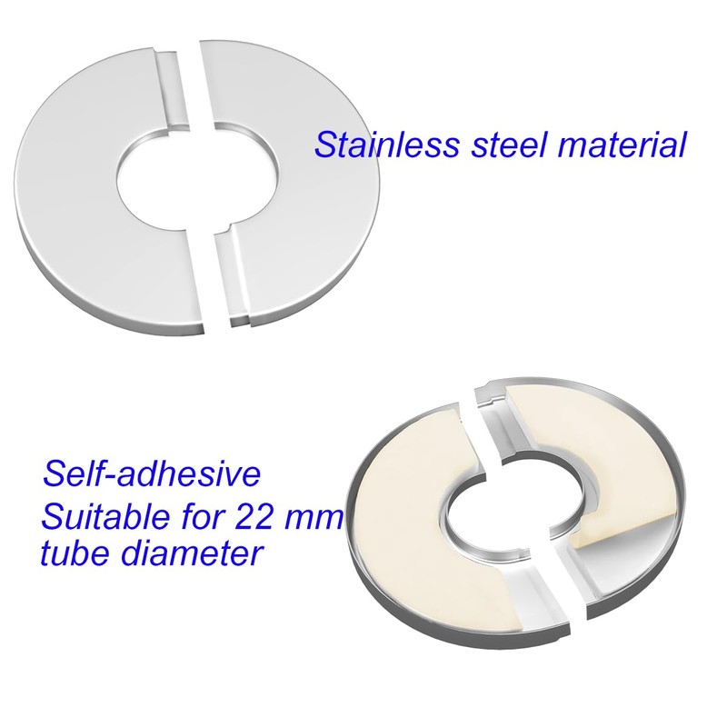 Wall Split Flange Stainless Steel split Escutcheon Plate Self-Adhesive Plumbing