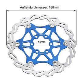 Bynccea 160 mm 180 mm Bicycle Floating Brake Disc with 6 Screws for Mountain Road Bike BMX MTB