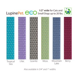 Lupine Extra Small Adjustable Dog Harness ECO Collection 1/2" Wide Lilac with 9-14" Adjustable Girth