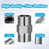 CYUaoao 1/2 Inch Double Nipple Shower Hose Adapter Stainless Steel