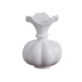 Seasonsplan Black White Cream 8in Ceramic Flower Tall Vase Aesthetic Beige Table Tulip Wide Mouth Vase Rose Filler Decorative Rustic Decor for Home (White VASE)