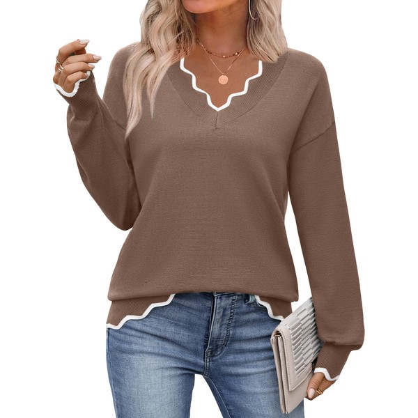 Zeagoo Winter Tops for Women 2025 Trendy Fall Sweater Casual