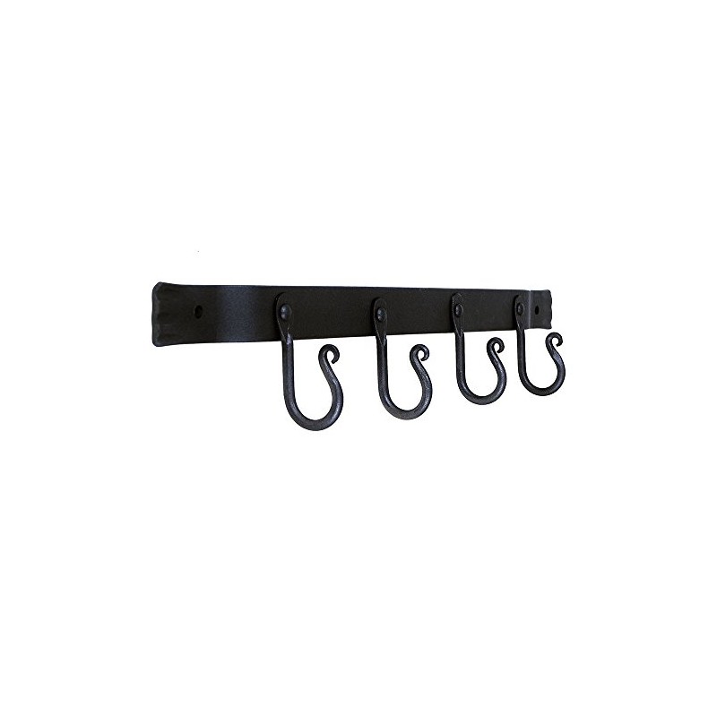 Minuteman International, Four Hook Wall Bracket, Black
