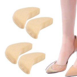 BOJIDO Toe Cushion, Set of 2, Toe Cushion, Toe Insole, Toe Filling, Shoe Toe Filler, Sponge, Toe Gap Filling, Shoe Sizing, Toe Protection (Beige)