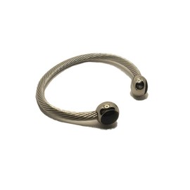 QRAY Noir Deluxe Golf Athletic Bracelet Men Women C-Shaped Health Wellness Bracelet (Medium)