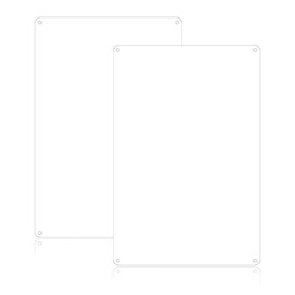Acuxiaza 2 Pack Blank Metal Signs, 8 x 12 Inch Reflective White Blank Sign for Indoor Outdoor, Rust Free Aluminum, UV Protected, Waterproof, Easy to Mount