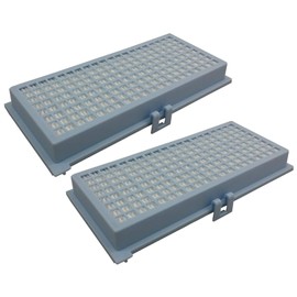 HASMX HEPA Vacuum Filter Replacement for Miele S300, S400, S500, S600, S301 Midsize, S312 Midsize, S314 Midsize, S314 Red Star, S314 White Star, S316 Cat & Dog, S318 Bahama Blue, Canister Vacuum HEPA Charcoal Filter (2-Pack)