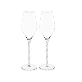 Wilmax Champagne Glasses, Pack of 2, 300 ml, Champagne Glasses, Drinking Glasses for Wedding, Parties, Birthdays, Champagne Bowls, Champagne Flute for Prosecco, Champagne, Dishwasher Safe