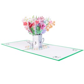 Zercart Flower Pop Up Birthday Card 3D Birthday Card pop up flower birthday cards Mothers Day, Birthday, for Mom,Mother,Grandmom Wife Thinking of You Card