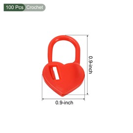 YOKIVE 100Pcs Stitch Markers, Plastic Crochet Locking Stitch Needle Clip Counter, Great for Crocheting Knitting Sewing Handmade DIY Crafts, Red