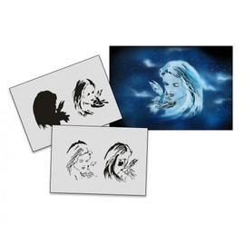 UMR-Design AS-025 Fairy Step by Step Airbrush Stencil Size L