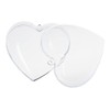 Acrylic Heart Shape, 6 cm, Separable, with Eyelet