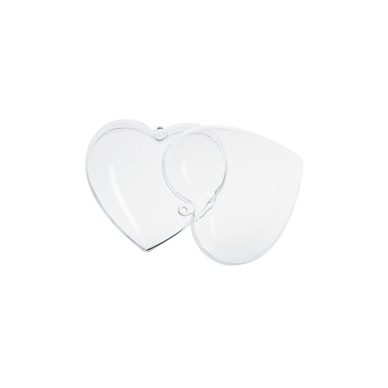 Acrylic Heart Shape, 6 cm, Separable, with Eyelet