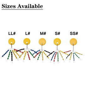 SHADDOCK Fishing Bobber Stopper, 600pcs Rubber Fishing Bobber Beads Stopper 20 Set 30-in-1 Float Stops Colorful Oval Fishing Bobber Space Beans Float Sinker Stops for Rigging Float Positioning