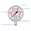 MEASUREMAN Pressure Gauge, 0-1000 PSI/kPa, Glycerin Filled, 1/4 NPT Lower