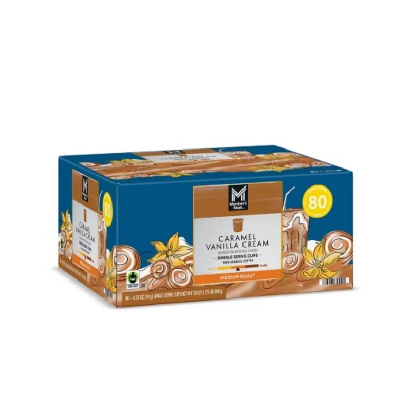 Medium Roast Coffee Pods, Caramel Vanilla Cream, 80 ct.