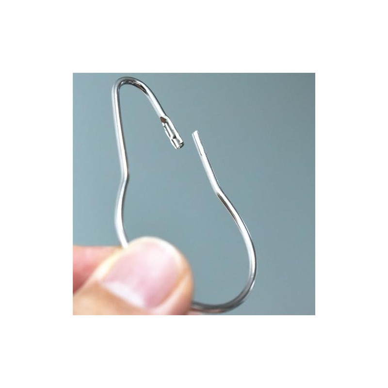 Silver Shower Curtain Rings Metal Hooks Ring (36 Pack) Nickel