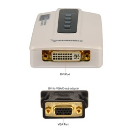 Sabrent Network Audio Video KVM Switch to DVI, PC to TV Multi-Display Video Adapter - USB 2.0 to DVI/VGA/HDMI, Audio/Video Networking/Virtual PC 1000 Mbps High Definition AV Adapter (USB-DAAH)