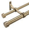 Lwiiom Double Curtain Rods with Aluminum End Cap and Full