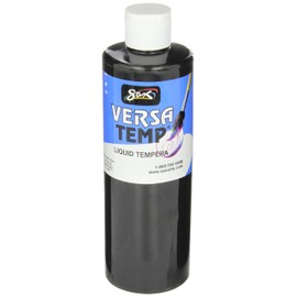 Sax Versatemp Heavy-Bodied Tempera Paint, Black, 1 Pint - 1440686, 16 Fl Oz (Pack of 1)