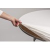 Kwik-Covers 72" Round Fitted Plastic Table Covers, Bundle of 5